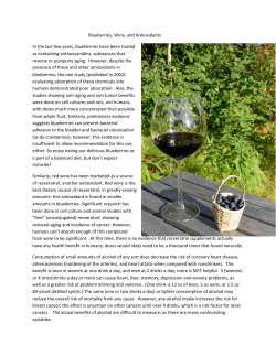 Blueberries, Wine, and Antioxidants In the last few years