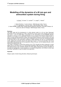 Modelling of the dynamics of a 40 mm gun and
