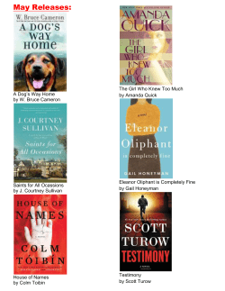 May Releases - Flint Public Library