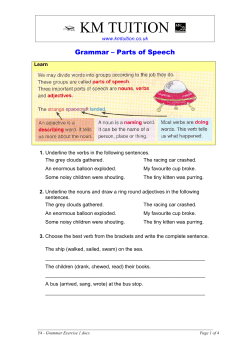 Grammar Exercise 1
