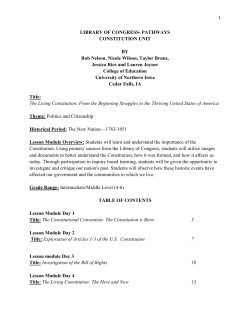 the US Constitution - University of Northern Iowa