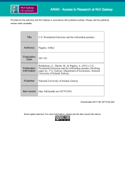 Title US Presidential Elections and the referendum