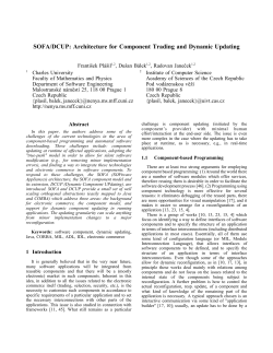 Architecture for Component Trading and Dynamic Updating