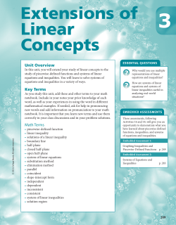 Algebra Unit 3