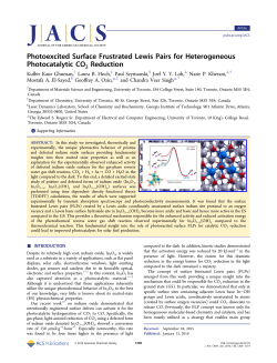Photoexcited Surface Frustrated Lewis Pairs for Heterogeneous