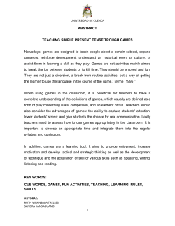 ABSTRACT TEACHING SIMPLE PRESENT TENSE TROUGH