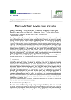 Machinery for Fresh Cut Watermelon and Melon