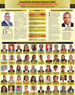 AAYA 2016 Newspaper Supplement - Association of Kenya Insurers