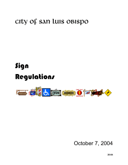 sign regulations - City of San Luis Obispo