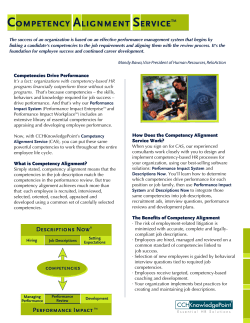 Competency Alignment - Performance Management