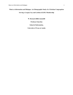 Music as Information and Dialogue - Digital Commons @ Kent State