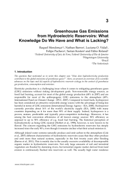 Greenhouse Gas Emissions from Hydroelectric Reservoirs: What