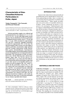 Characteristic of Size- Classified Airborne Particulates in Kobe, Japan