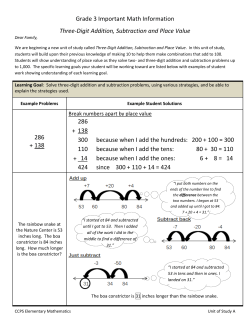 Grade 3 Unit of Study A Family Letter ENGLISH