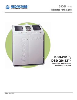 Medivators DSD-201 Parts Ilustration