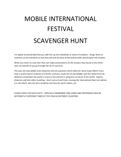 Country Question 1 - Mobile International Festival