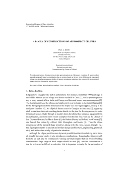 A FAMILY OF CONSTRUCTIONS OF APPROXIMATE ELLIPSES 1