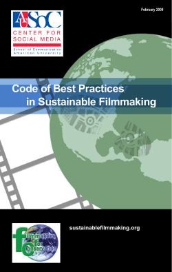 Code of Best Practices in Sustainable Filmmaking