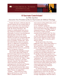 O Sacrum Convivium! - United States Conference of Catholic Bishops