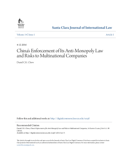 China`s Enforcement of Its Anti