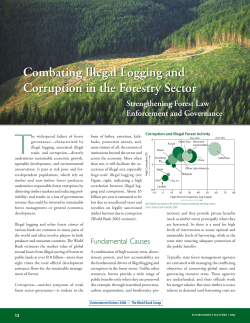 Combating Illegal Logging and Corruption in the Forestry Sector