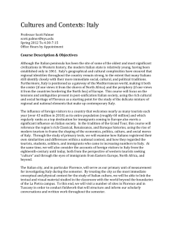 Cultures and Contexts: Italy
