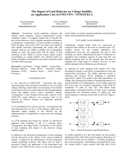 The Impact of Load Behavior on Voltage Stability, an