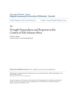 Drought Preparedness and Response in the Context of Sub