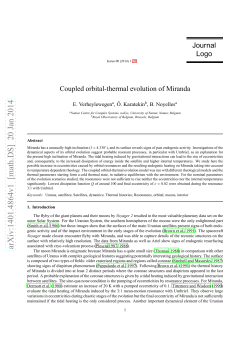 Coupled orbital-thermal evolution of Miranda