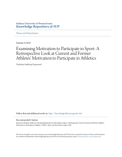 Examining Motivation to Participate in Sport