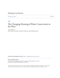 The Changing Meaning of Water Conservation in the West