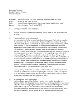 Onondaga Free Library Board of Trustees Minutes December 28