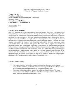 SEMESTER AT SEA COURSE SYLLABUS