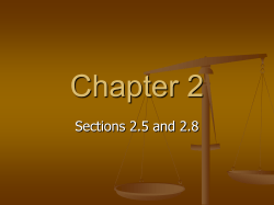 Sections 2.5 and 2.8