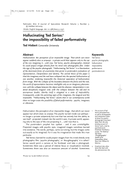 Hallucinating Ted Serios:1 the impossibility of failed