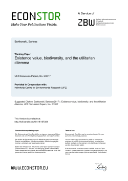 Existence value, biodiversity, and the utilitarian dilemma