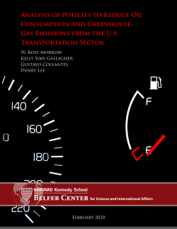 ANAlySiS OF POliCiES tO REDUCE Oil CONSUMPtiON AND