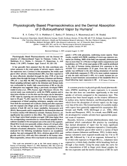 Physiologically Based Pharmacokinetics and the Dermal Absorption