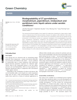 Biodegradability of 27 pyrrolidinium, morpholinium, piperidinium