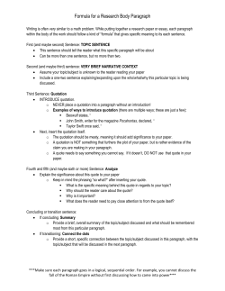 Anatomy of a paragraph
