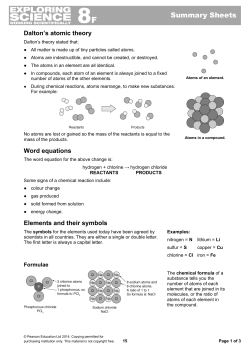 8F The Periodic Table - Parrs Wood High School