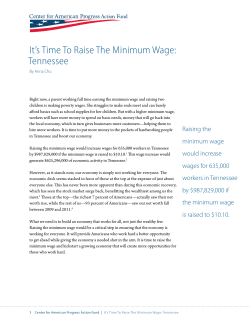 It`s Time To Raise The Minimum Wage: Tennessee