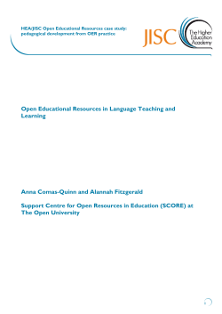 Open Educational Resources in Language Teaching and Learning