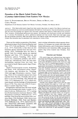 Parasites of the Black-Tailed Prairie Dog