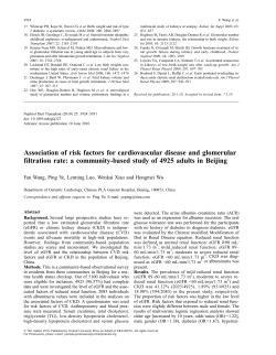 Association of risk factors for cardiovascular disease and glomerular