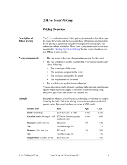 25Live Event Pricing - the CollegeNET 25Live Server