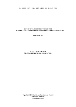 caribbeanexaminations council report on candidates` work in