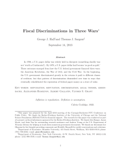 Fiscal Discriminations in Three Wars