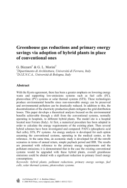 Greenhouse gas reductions and primary energy savings