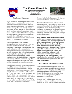 The Khmer Khronicle - Global Lutheran Outreach